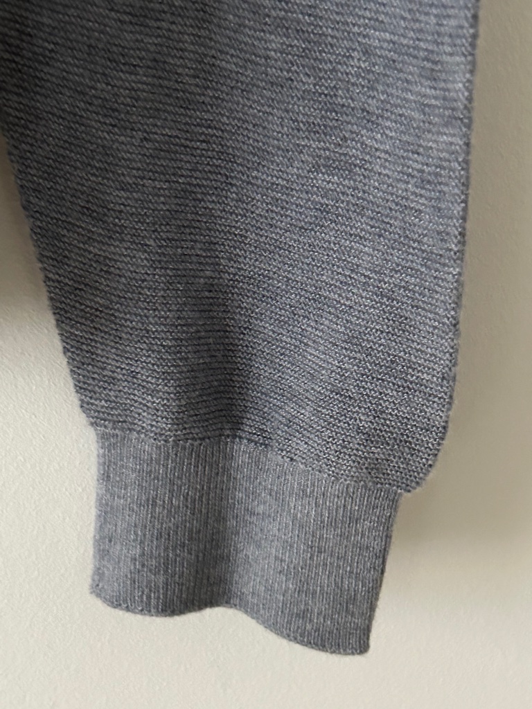 Oliver Charles Organic Cotton Seacell Gray V-Neck Sweater — image 7 of 8